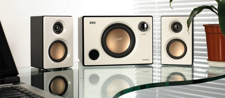 Swan M10 Powered 2.1 System Speakers White